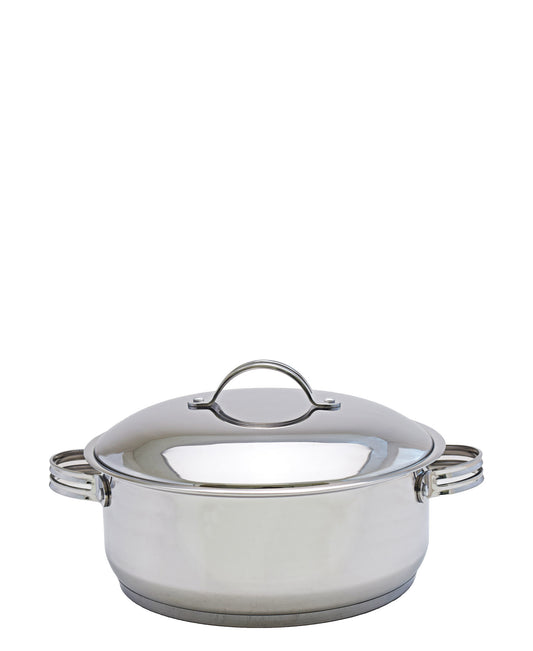 Tez 36cm High Casserole - Silver