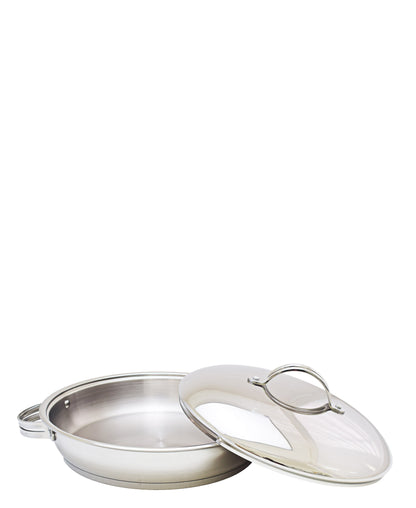 Tez 36cm Low Casserole - Silver