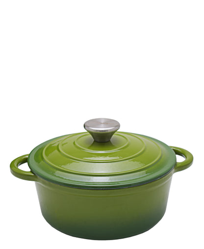 CTH 7 Piece Cast Iron Pot Set Light Green