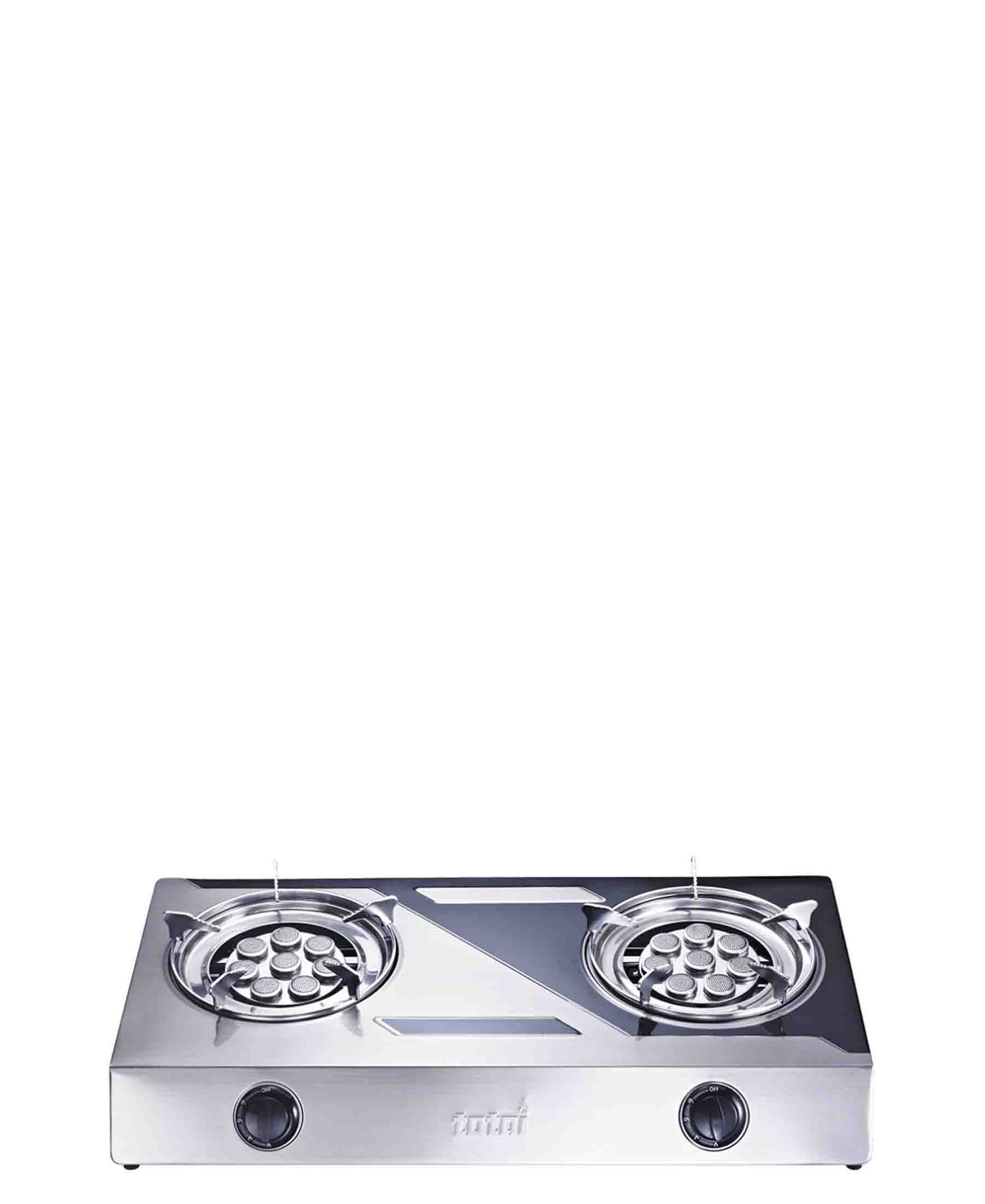 Totai 2 Burner Table Top Gas Stove  Silver