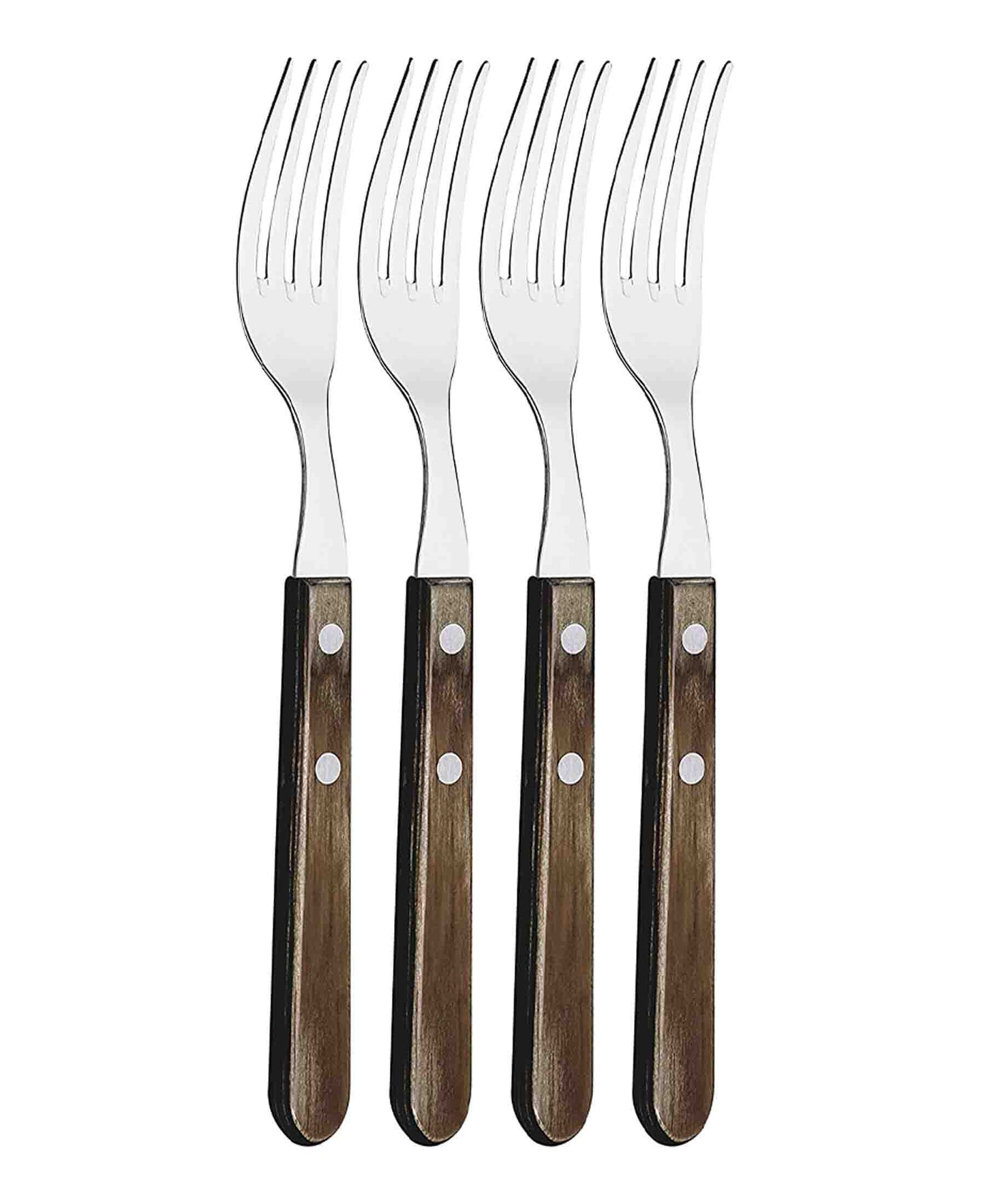 Tramontina 4 Piece Jumbo Fork Set - Dark Brown