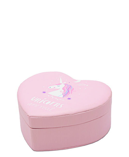 Urban Decor Unicorn Heart Jewellery Box - Pink
