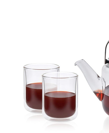 Viva Scandinavian 60ml Double Wall Espresso Mug 2 Piece - Clear
