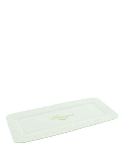 Maison Chic Porcelain Cake Serving Plate - White