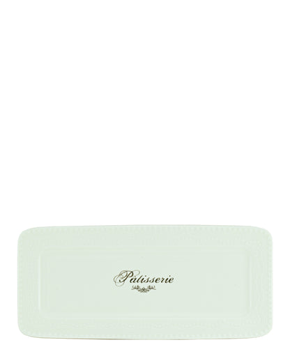 Maison Chic Porcelain Cake Serving Plate - White
