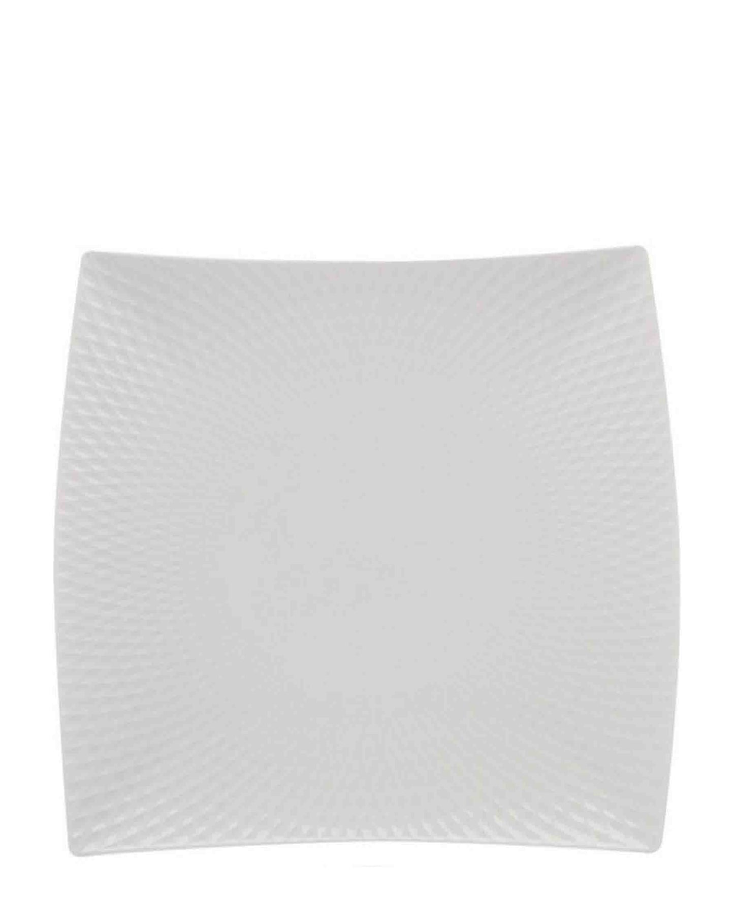 White Basics 37.5cm Diamonds Square Platter