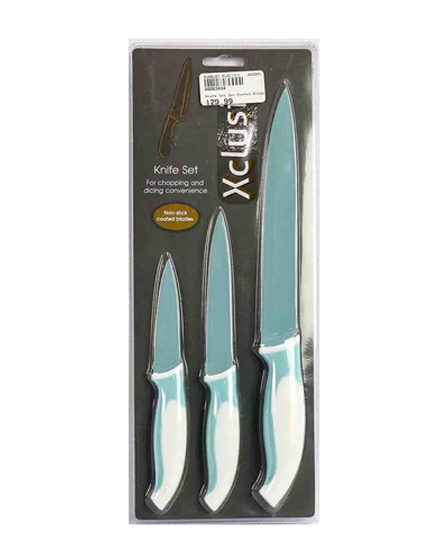 Xclusiv 3 Piece Knife Set - Blue