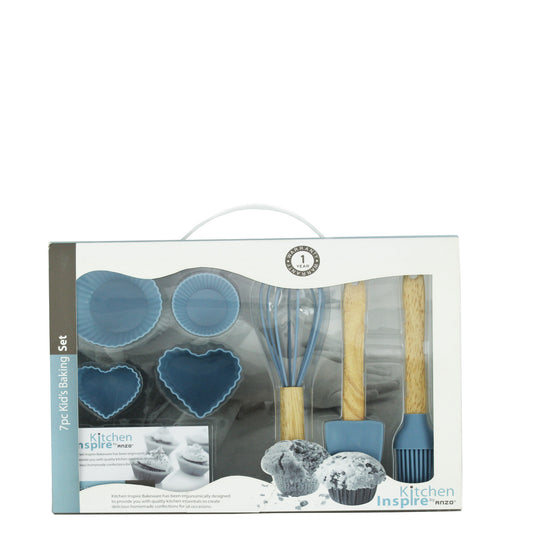 Kitchen Inspire 7 Piece Kids Baking Set - Blue