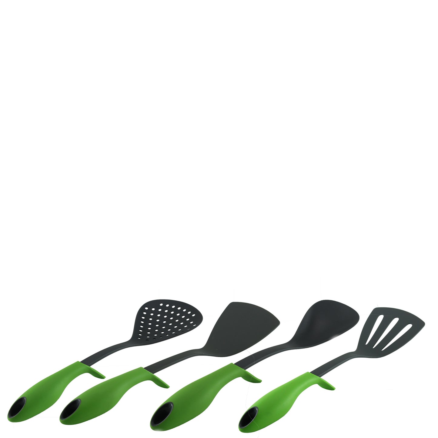 Anzo 4 Piece Kitchen Utensils - Black & Green