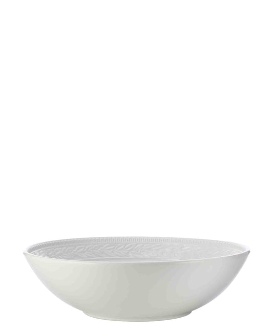 Casa Domani Leccino Round Serving Bowl 32cm - White