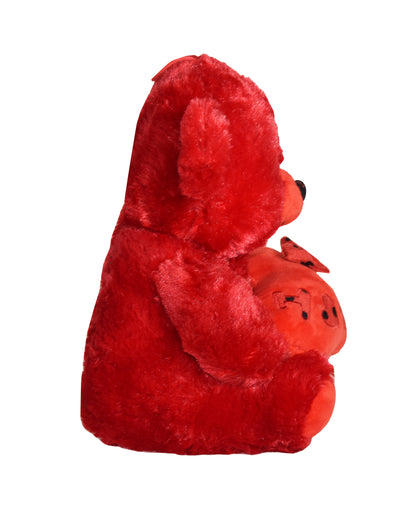 Lovers Design Teddy Bear With Heart - Red