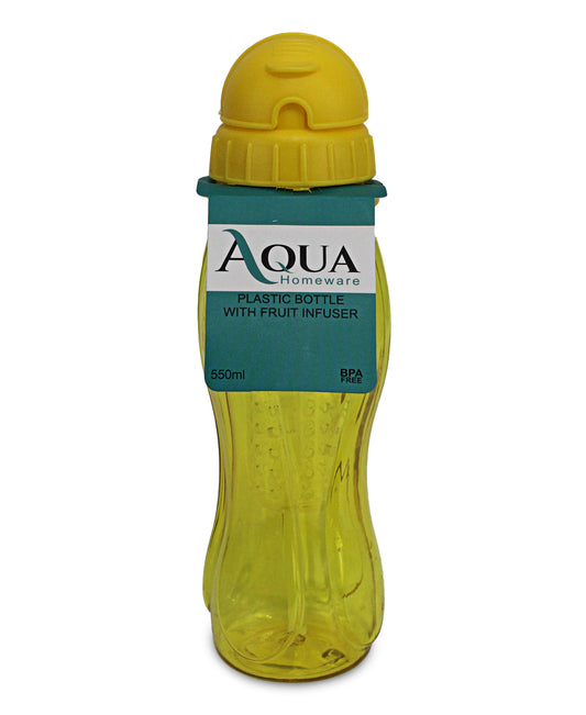 Aqua Water Bottle With Fruit Infuser - Yellow